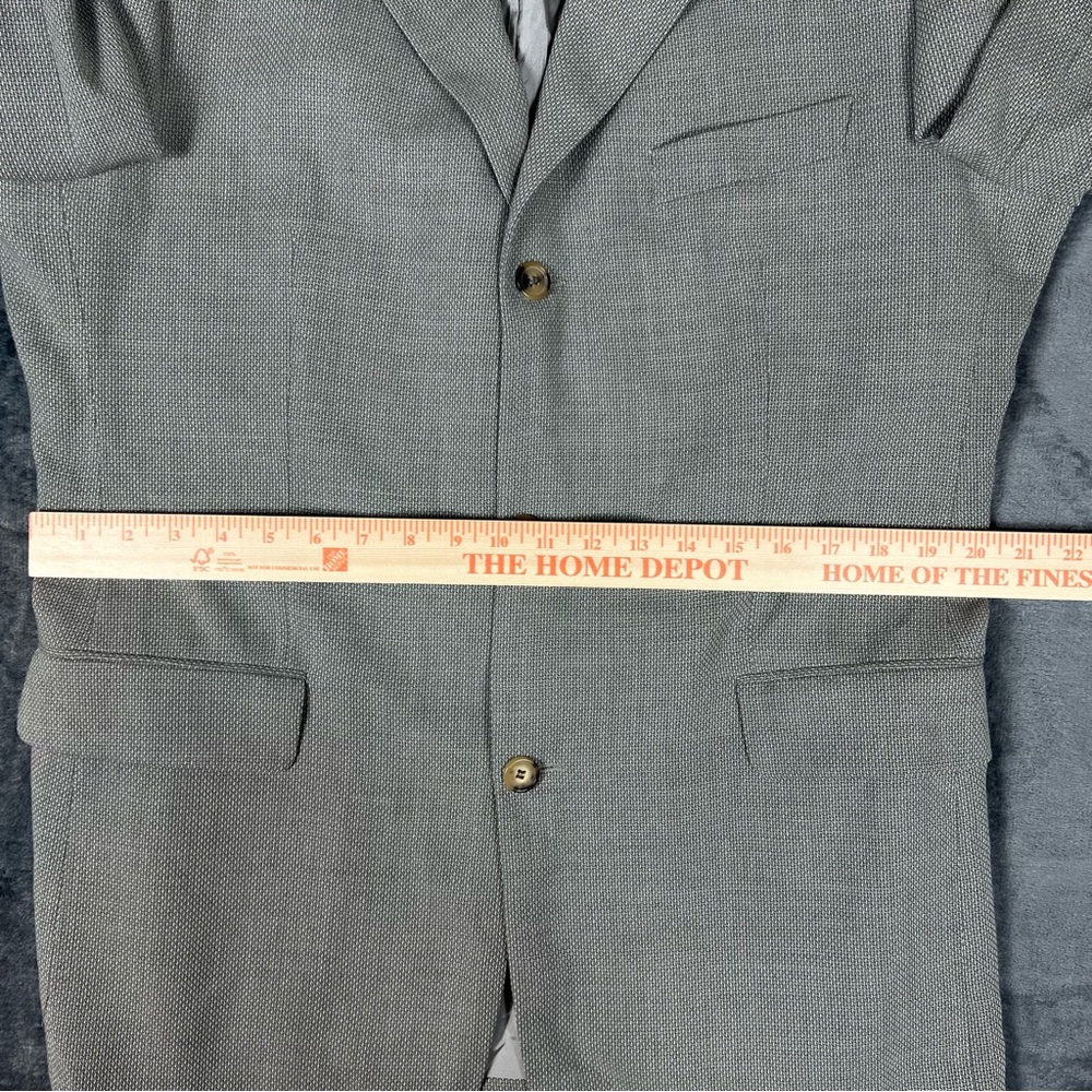 Hugo Boss Men's US 44R Grey Angelico 3 Button Blazer Jacket Sport Coat Vintage - Picture 13 of 16